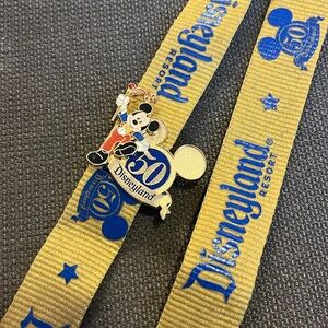 Disneyland 50 Lanyard and Pin